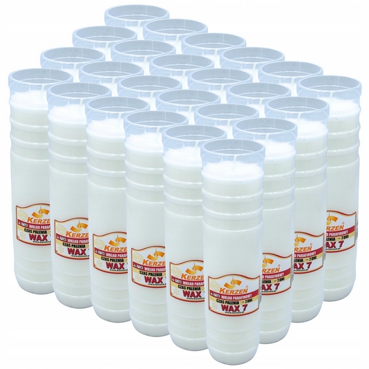 Parafínové náplne do sviec KERZEN WAX7, 7 dní, 24 kusov